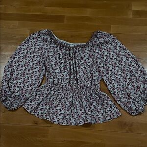 Max Studio Multicolor Floral Blouse